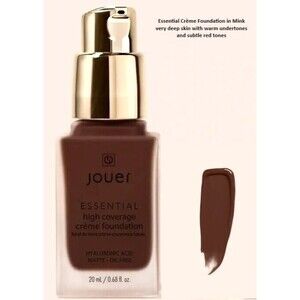 Jouer Essential High Coverage Creme Foundation Matte w/ Hyaluronic .68 Floz Mink